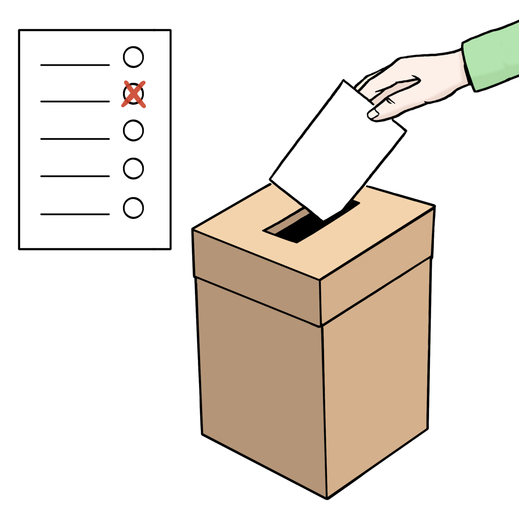 Grafik Wahlurne